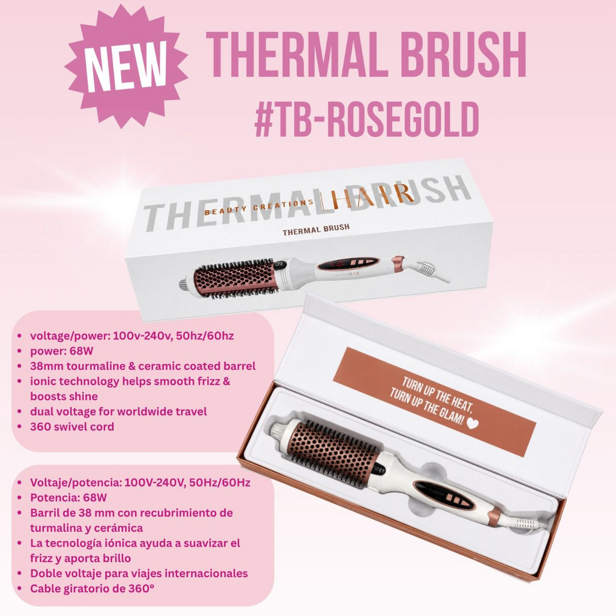 BEAUTY CREATIONS - THERMAL BRUSHES - (1PC)