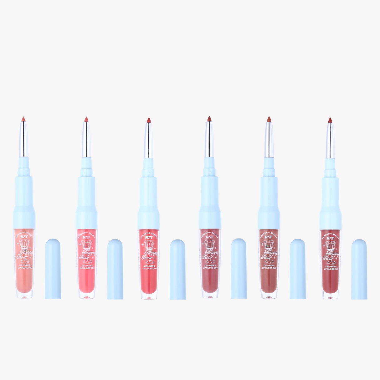 ROMANTIC BEAUTY - HAPPY HOUR LIP LINER & LIP GLOSS DUO -  DISPLAY (24PCS)