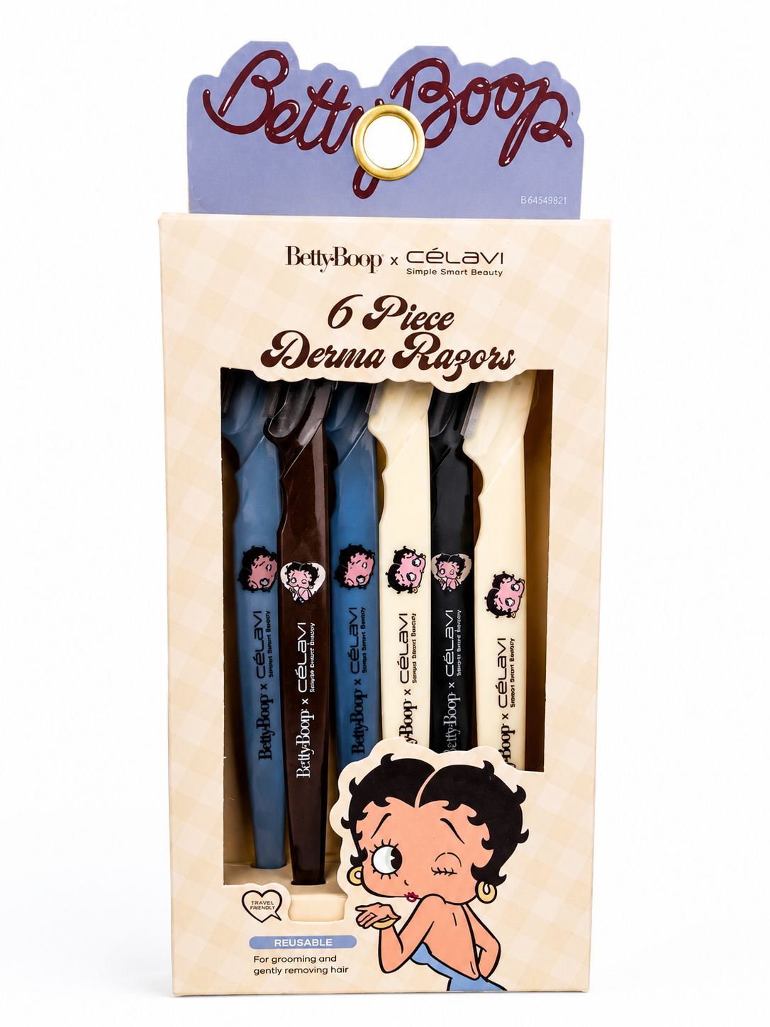 CÉLAVI - BETTY BOOP 6 PIECE DERMA RAZORS - (1PC)