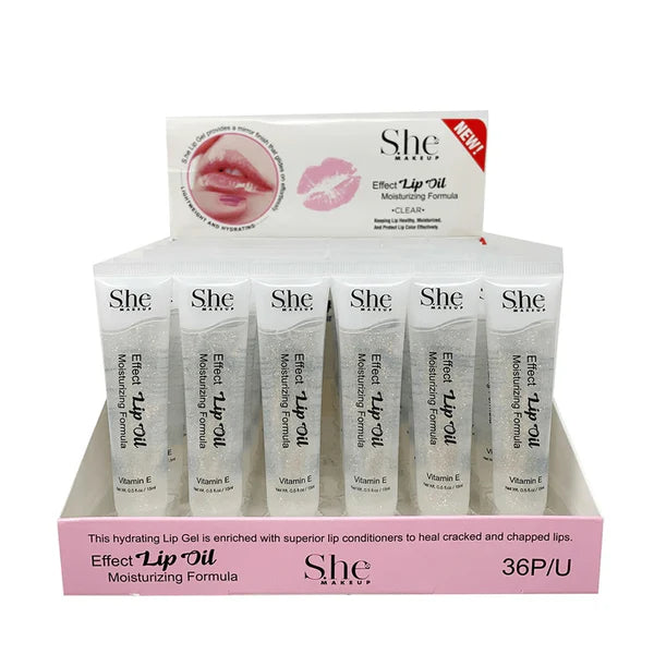 S.HE MAKE UP- LIP OIL CLEAR- 36 (PC)