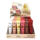 S.HE MAKEUP- TENDER LIP VITAMIN A & E- LIP OIL- 36PCS