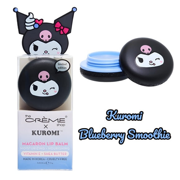 THE CREME SHOP- KUROMI- BLUEBERRY SMOOTHIE- MACARON LIP BALM- 1PC