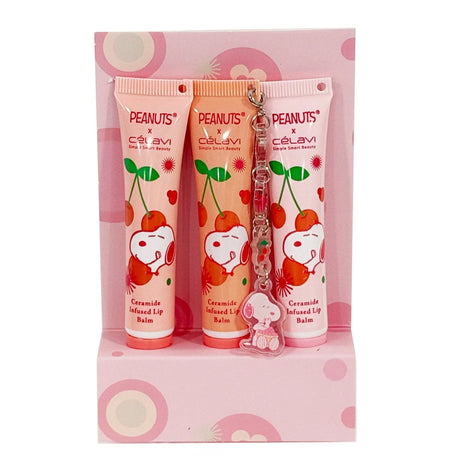 CÉLAVI - PEANUTS CHERRY HARVEST CERAMIDE INFUSED LIP BALMS - (1PC)
