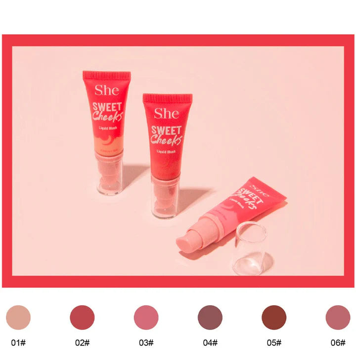 S.HE MAKEUP- SWEET CHEEKS- LIQUID BLUSH- 24PCS