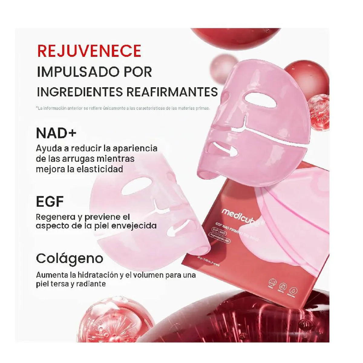 MEDICUBE - EGF NAD FIRMING GEL MASK - 1PACK (4 SHEET MASKS)