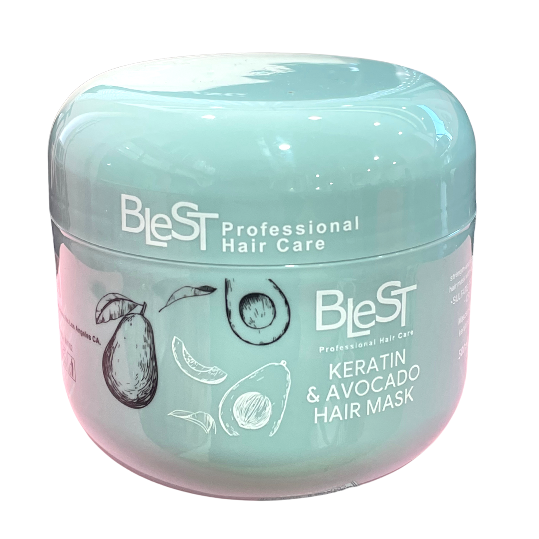 BLEST PROFESSIONAL HAIR CARE - MASCARILLA CAPILAR QUERATINA Y AGUACATE 500 ML-(1PC)