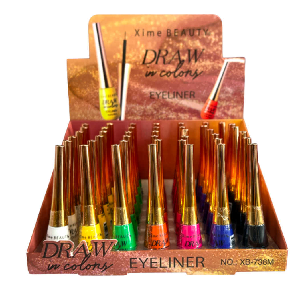XIME BEAUTY - DRAW IN COLORS EYELINER - DISPLAY 42 PC