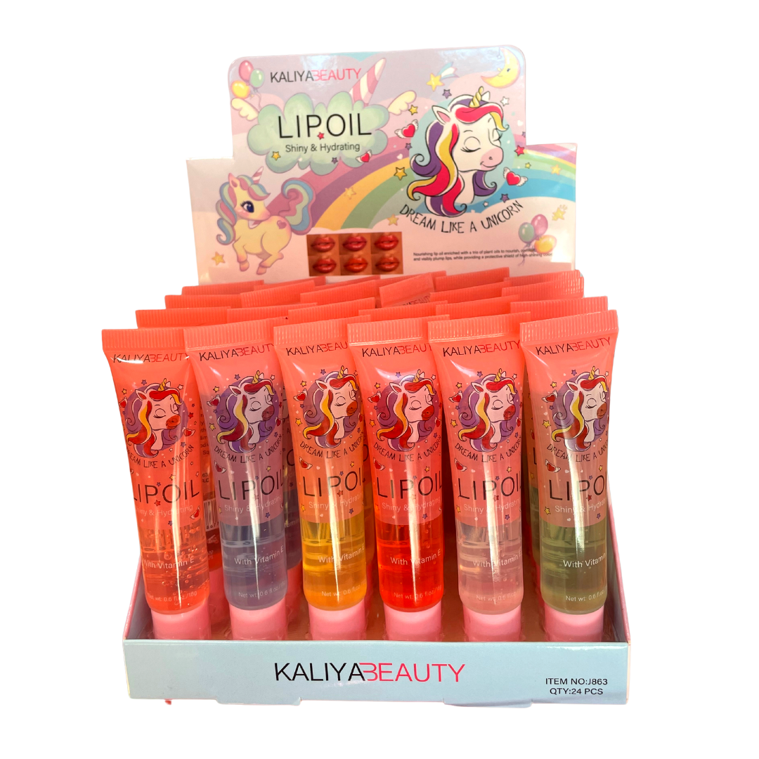 KALIYA BEAUTY - LIP OIL SHINY & HYDRATING - DISPLAY 24 PC