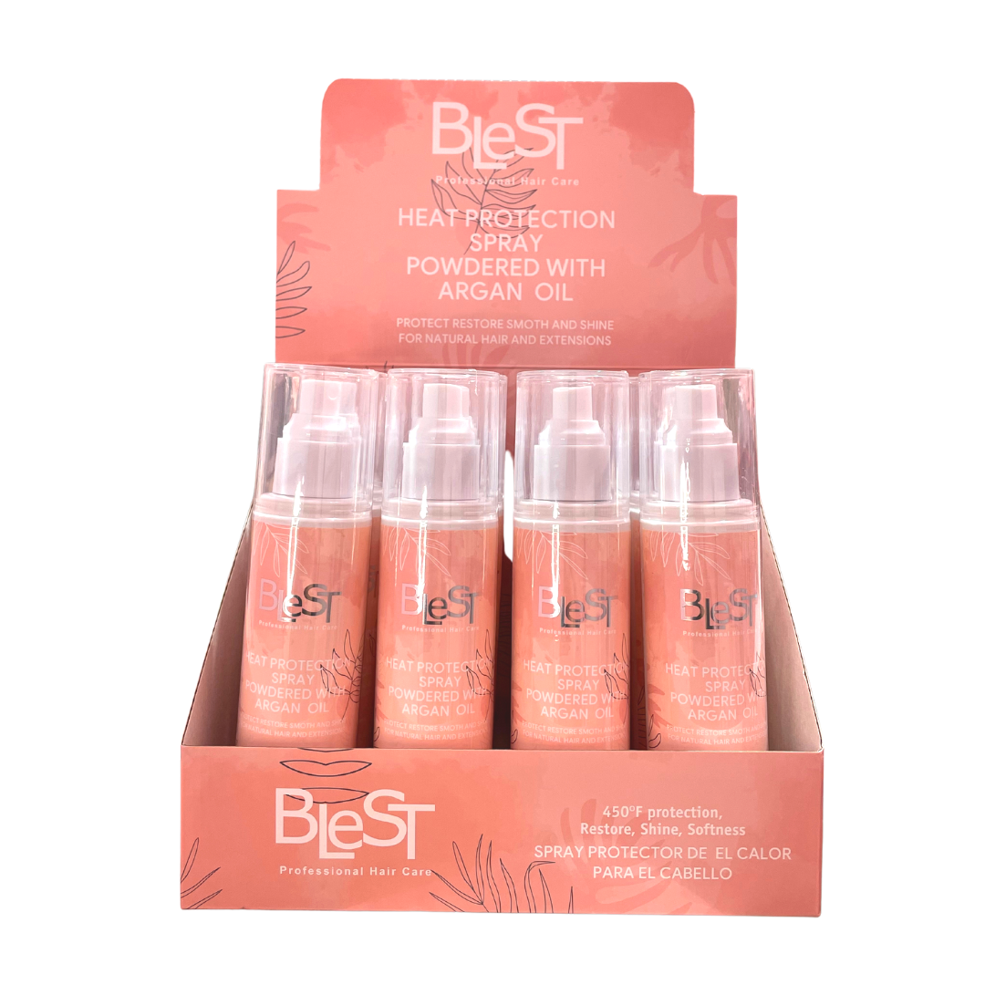 BLEST PROFESSIONAL HAIR CARE - HEAT PROTECTION SPARY POWERED WITH ARGAN OIL - 12 PCS