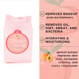 CELAVI - APRICOT CLEANSING WIPES - 6PC