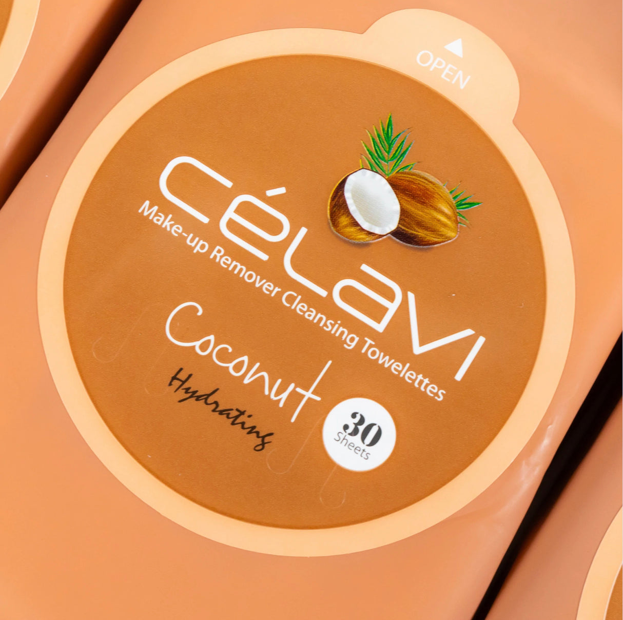 CELAVI - COCONUT CLEANSING WIPES - 6PC