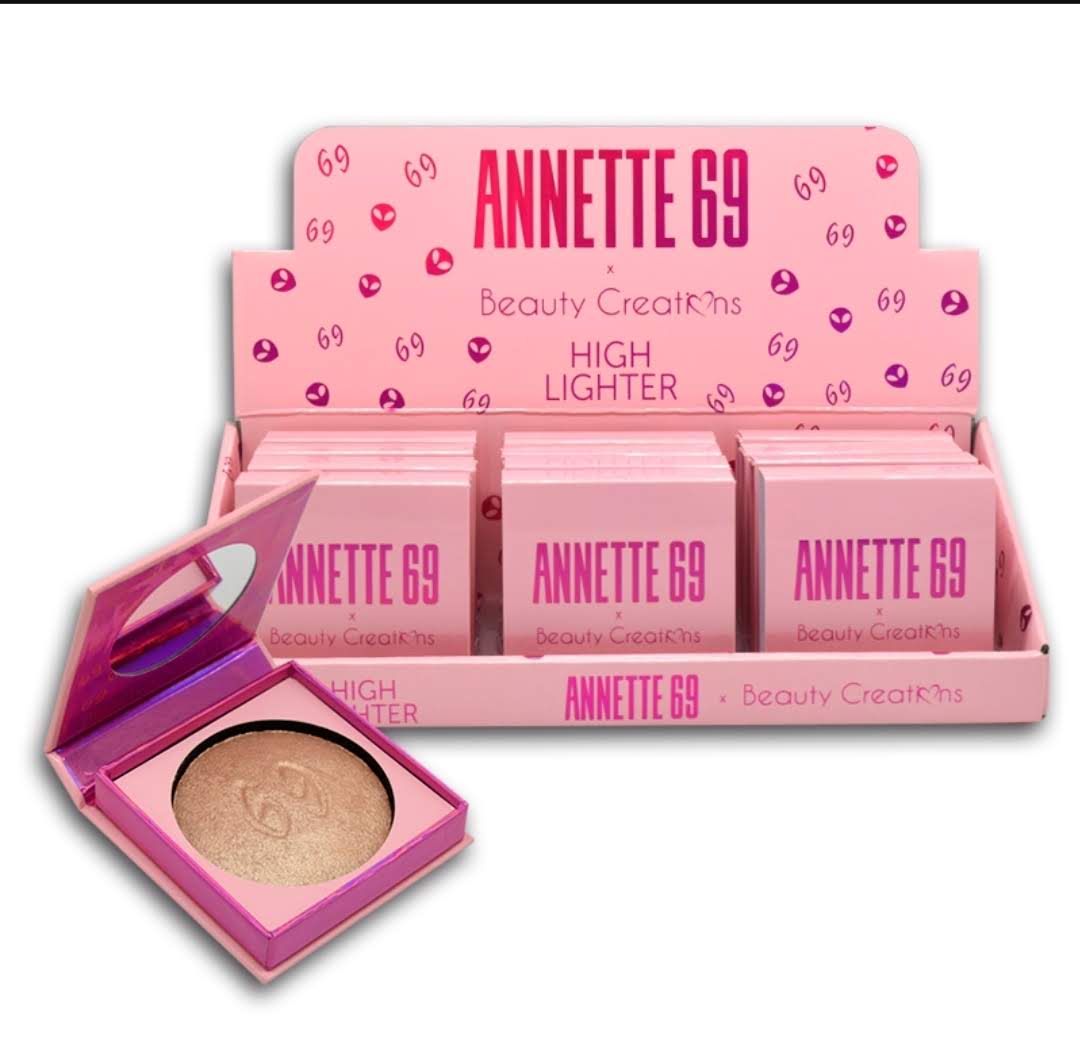 BEAUTY CREATIONS - X ANNETTE69 HIGHLIGHTER PALETTE (DISPLAY 12 PCS)