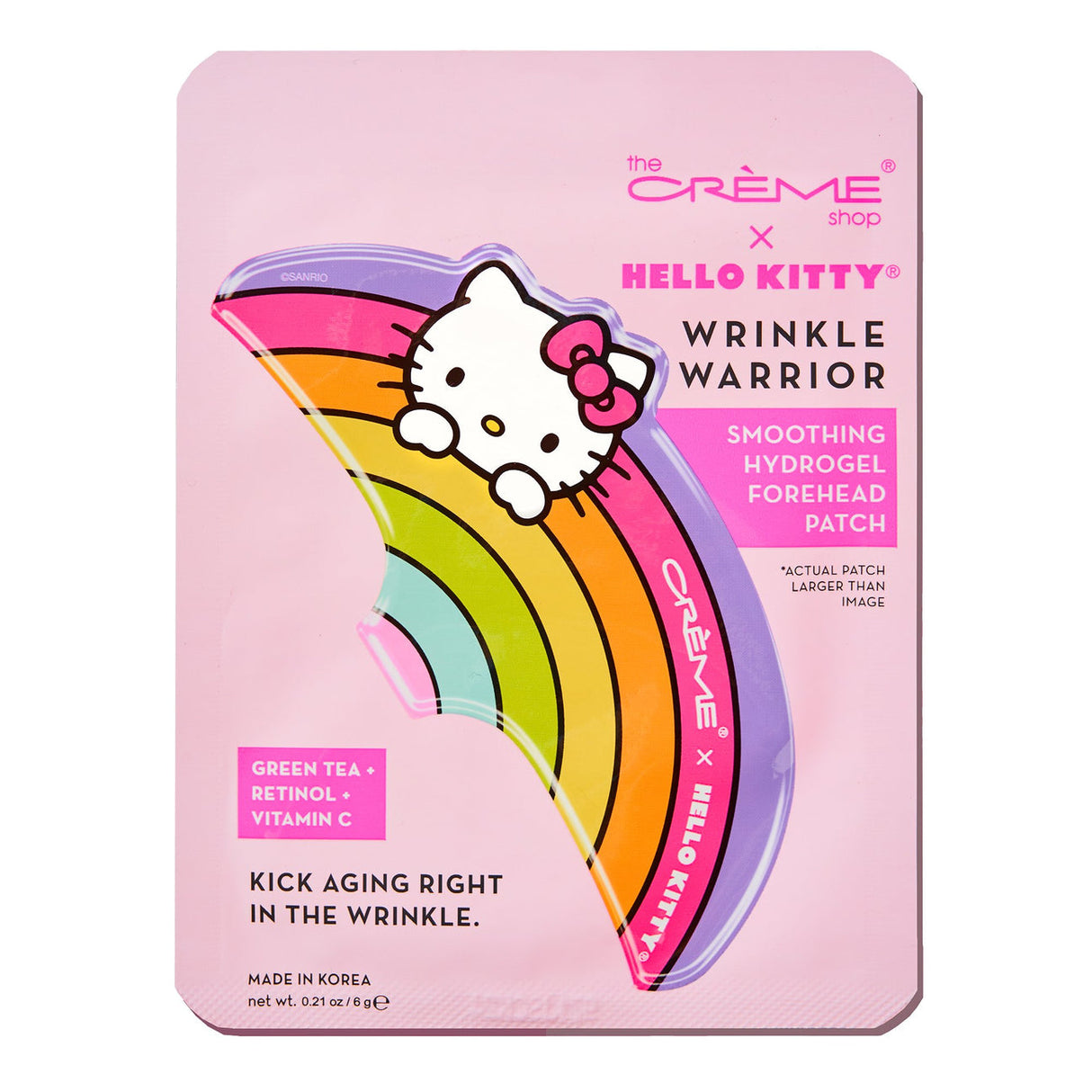 THE CREME SHOPHELLO KITTY- WRINKLE WARRIOR SMOOTHING HYDROGEL FOREHEAD PATCH - 6 PCS