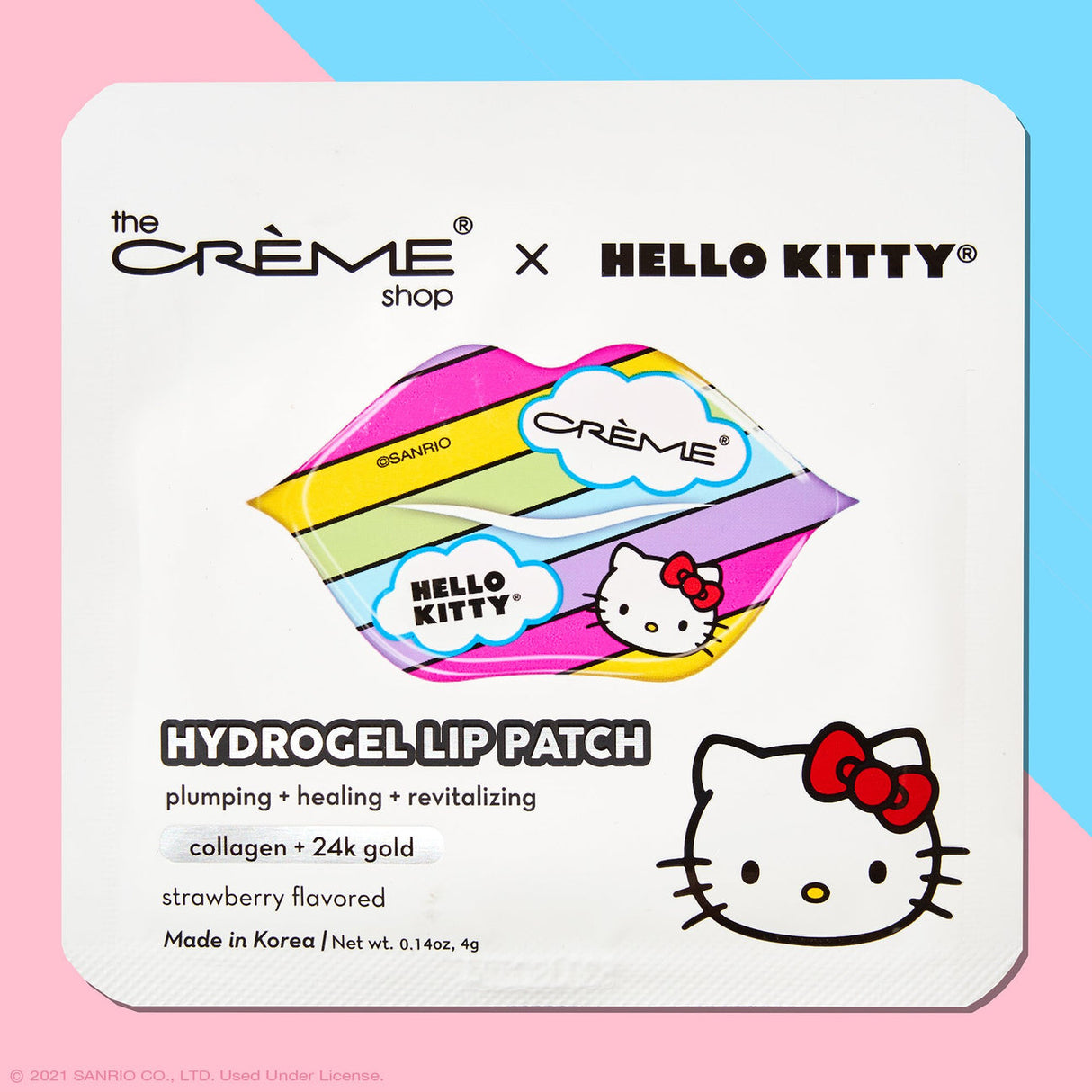 THE CREME SHOP - HELLO KITTY HYDROGEL LIP PATCH - STRAWBERRY FLAVORED - (6 PCS)