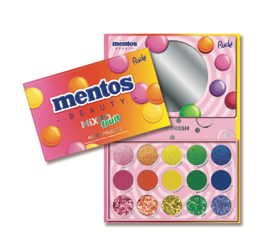 RUDE COSMETICS - MENTOS BEAUTY MIXED FRUIT - NEON PALETTE-(1PC)