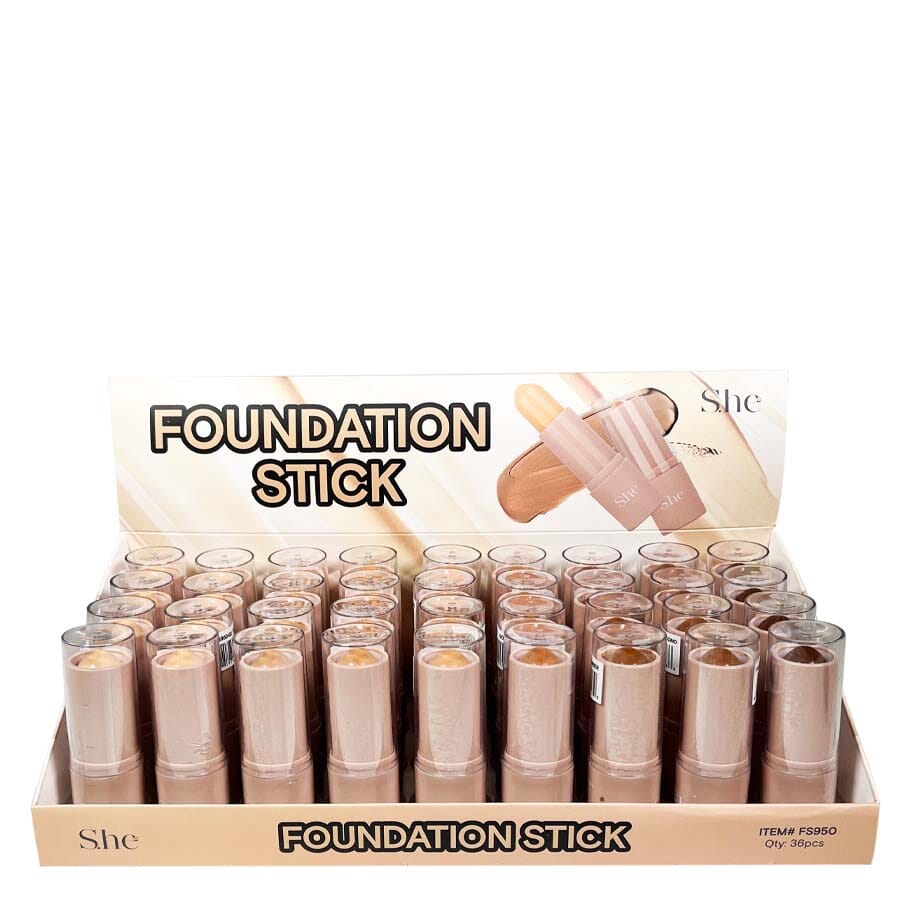 SHE MAKEUP FOUNDATION STICK (36 PCS DISP) – Shopcosmeticsandmore