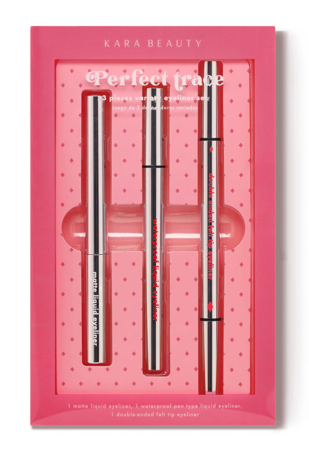 KARA BEAUTY - PERFECT TRACE 3 PIECE EYELINER SET