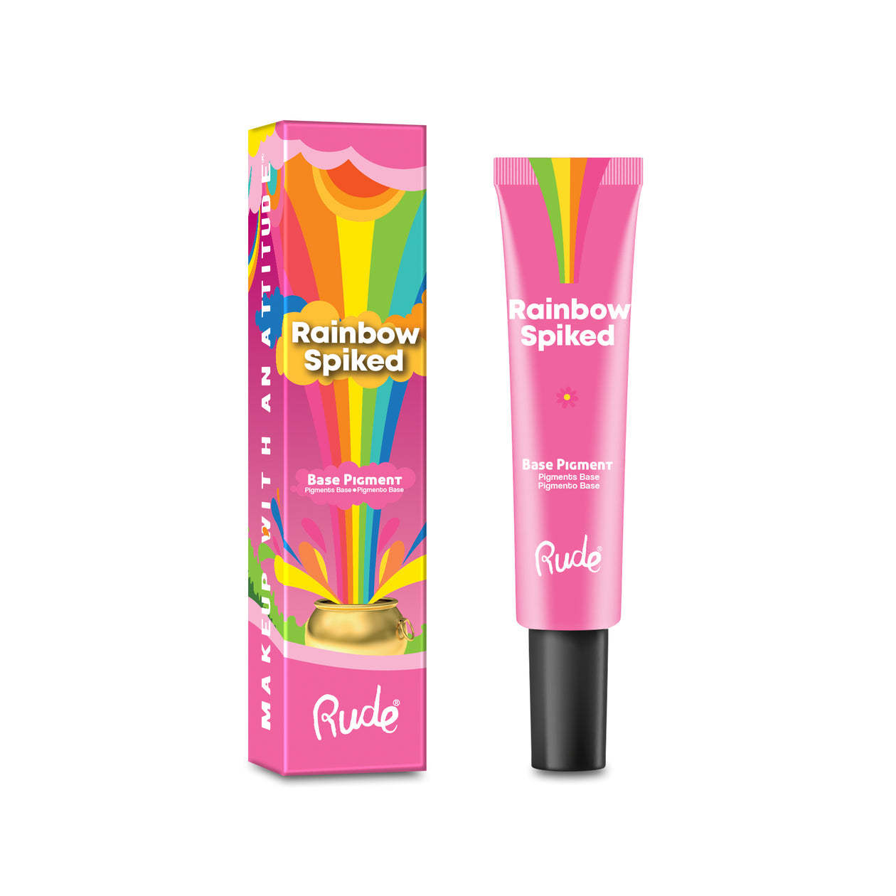 RUDE COSMETICS - RAINBOW SPIKED BASE PIGMENT - - PINK